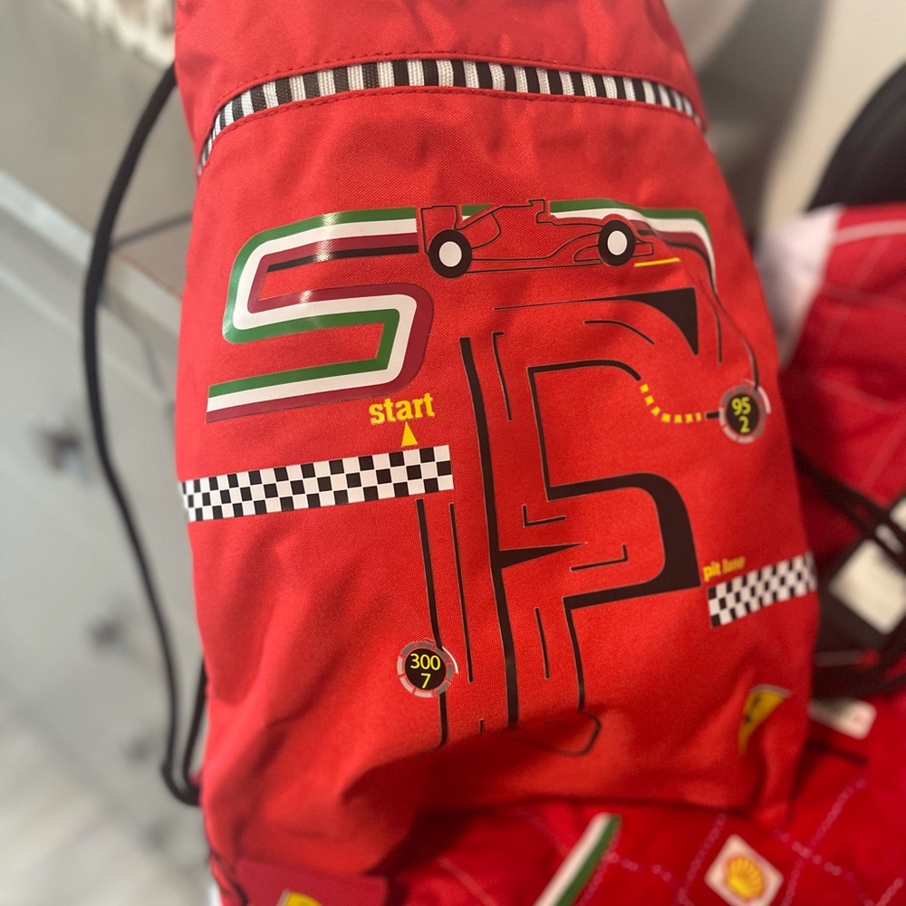 Ferrari baby onesie & snow suit with Carry bag